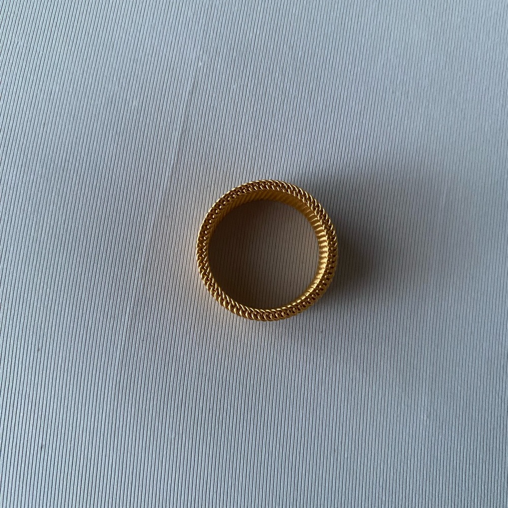 Women’s Gold Coated Stainless Steel Chain Mesh Ring Size 8 - Picture 3 of 4